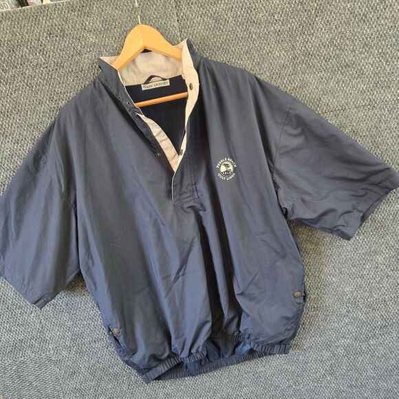 Clark & Gregory Other - Vintage Pebble Beach Golf Short Sleeve Windbreaker Pockets Pullover Size M
